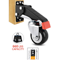 Miniatyrbilde 5 av 5: Verkbenk Caster Set med avtagbar monteringsplate Tilbaketrekkbar Caster Set（1 stk）