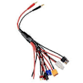 Miniatyrbillede 1 af 5: Otte i En RC Lipo Batteri Oplader Splitter Kabel Adapter Konnektor 4.0mm Stik til JST T Stik XT60 EC3 Futaba Tamiyas