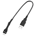 Pikkukuva 2 / 5: 2 kpl 20 cm 9-nastainen ulkoiseen USB A -liitäntään PC-emolevyn sisäinen datakaapeli