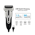 Miniatyrbilde 5 av 5: Elektrisk barbering Elektrisk barbermaskin Menn Barbering Skallet Barbering 3
