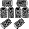 Miniatyrbillede 1 af 4: 8 stk. Dækventilhætter, Universal Aluminium Dækventilhætte med Gummiring, Støvtæt Ventildæksel til Biler, SUV'er, Cykler og Lastbiler
