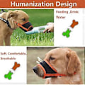 Miniatyrbillede 2 af 5: Blød Luft Mesh Hundekurv til Små/Mellem/Store Hunde, Drikbar Justerbar Skånsom Hundekurv 5 Størrelser (blå, 2xl)