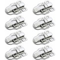 Miniatyrbilde 1 av 5: 8 Pakk Robuste Lås Toggle Catch Latch Clasp Metall Hasper for Boks Kasse Skap Boks Kosmetikkboks Flyboks Medisinboks Koffert Treboks