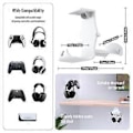 Miniatyrbild 4 av 5: Väggmonterat Ställfäste för ///Switch Controller Headset Bordsbotten Förvaringsfäste Vit