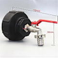 Miniatyrbild 2 av 5: IBC Utloppskran 3/4 Tum IBC Adapter S100x8 Mässing IBC Kulventil Utloppskran Regntunna Tank Tillbehör