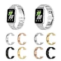 Miniatyrbillede 3 af 5: Metalrem til Galaxy Fit3 Rustfrit Stål Armbånd Udskiftningstilbehør B Sort
