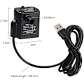 Miniatyrbilde 3 av 5: Nedsenkbar vannpumpe, akvariepumpe justerbar 200l/h 3w ultra-stille Catit USB-pumpe for Tang fisketank fontene fiskedam
