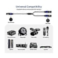 Miniatyrbillede 3 af 5: Xlr Splitter Kabel, 1 Xlr Hun Til 2 Xlr Han Y Kabel Balanceret Mikrofon Splitter Ledning Lydadaptere