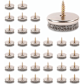 Miniatyrbild 1 av 5: Möbelfiltkuddar - 28 mm diameter filtkuddar för möbelfötter. 5 mm tjocka stolsbensgolvskydd. Möbelkuddar med enkel skruvmontering