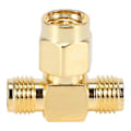 Miniatyrbillede 1 af 5: Sma Til To Sma Fe Triple T Rf Adapter Konnektor 3-vejs Splitter Ny