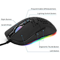 Miniatyrbillede 3 af 4: Honeycomb Shell Kablet Mekanisk Gaming Mus USB Lysende Lys Mus 7200dpi Justerbar Optisk Ga