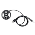 Miniatyrbilde 3 av 5: USB Hub USB 2.0 Skrivebord Gjennomføring USB 2.0 Hub Audio Skrivebordsfeste Adapter 3 Port Feste I Skrivebord Multi Por