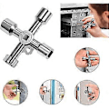 Miniatyrbilde 4 av 5: Gassnøkkel Målernøkkel Verktøynøkkel for Elektrisk Skapskap Åpningsnøkkel Sink Legering (1 stk, Sølv)