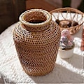 Miniatyrbillede 4 af 5: Flettet Kurv Rattan Hængende Urtepotte Urtepotte Blomsterkurv Opbevaringskurv Flettet Vase Rustik Vævet Blomsterkurv Potte