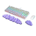 Miniatyrbild 5 av 5: Moln Handledsstöd Kit Tangentbord Handledsstöd Mus Handledsstöd Memory Foam Handlovsstöd för Tangentbord Mus Halkfri Lila