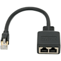 Miniatyrbillede 1 af 5: RJ45 Ethernet-adapter 1 til 2 porte kabelforlænger fremragende forbindelsestransmissions splitter-adapter til hjemmekontor
