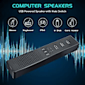 Pikkukuva 3 / 5: 3 in 1 tietokoneen kaiutinsarja mikrofonilla, USB-keskittimet, USB-konferenssikaiutin, PC-mikrofoni videoneuvotteluihin