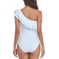 Miniatyrbillede 4 af 5: One Piece Dame One Shoulder Badedragt Strand Flæse Badedragt Asymmetrisk Kvinde Badetøj Rygløs Tankini