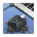 Miniatyrbilde 4 av 5: Usb Hub 3.0 Splitter 1 Dra 6 Med Lyd Tf Sd -funksjonskonvertering Utvidelse