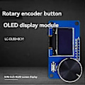 Miniatyrbilde 2 av 5: 0,96 tommers OLED-skjermmodul med knapper EC11 roterende koder IIC-grensesnitt LCD-skjerm