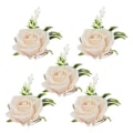 Miniatyrbilde 4 av 5: Knappehullsblomst, 5 stk. Bryllupsboutonniere-nål Bryllupscorsage Rose Kunstig Brudgom Rose Eksepsjonelt Håndverk