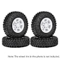 Miniatyrbild 2 av 5: 4st 85mm 1.55 Tum Gummihjul Däck För 1/10 Rc Crawler Bil Axial Jr Rc4wd D90 Tf2 Cc01 Lc70