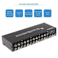 Miniatyrbilde 4 av 5: 8-veis AV-bryter RCA-velger 8 inn 1 ut komposittvideo L/R-velgerboks for DVD STB-spillkonsoller