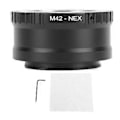 Miniatyrbillede 1 af 5: M42 til NEX Objektiv Adapter Aluminium Manuel Fokus Objektiv Konverter Ring Kompatibel med M42 Skruefatning Objektiv til E Mount Kamera til A6300 A7 A7R A7II