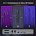 Miniatyrbilde 5 av 5: Dual Saber Extens Grip For Pro Tilbehør Spille Beat Saber Spill S Vr A