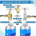 Miniatyrbillede 2 af 5: AC R134A Adapter Hurtigkoblingssæt, R134a Tankhaneventil R134a til R22/410a til Aircondition Kølesystem