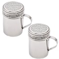 Miniatyrbillede 1 af 5: 2 stk. rustfrit stål drysse shaker med låg og håndtag salt og peber shakers krydderi peber shaker