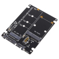 Pikkukuva 5 / 5: 2 in 1 Msata/for M.2 Ngff To Sata3 Adapter Card Enclosure Box For 2.5\" Ssd Pc