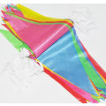 Miniatyrbilde 2 av 5: 100m Vimpelkjede, Flerfarget Vimpler Med 200 Stk Trekantflagg, Nylon Stoff Bunting Banner For Bursdag, Bryllup, Utendørs, Innendørs Aktiviteter