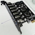 Pikkukuva 2 / 5: Usb 3.0 Pci Express -sovitin Pci E - 7 portin Usb 3 -laajennuskortti Usb3 Pcie Pci-e X1 Contro