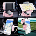 Miniatyrbillede 3 af 5: Bling mobiltelefonholder til bil, justerbar biltelefonholder automatisk rotation 360° luftventil til iPhone Galaxy Smartphone eller GPS-enheder 3,5-6 tommer (P
