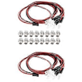 Pikkukuva 1 / 5: 2 KPL 8LED 5mm Ajovalot RC Lisävaruste LED-valot 1/10 Mallin Drift-autoon, Valkoinen Punainen ja Keltainen