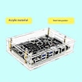 Miniatyrbilde 5 av 5: For Banana Pi F3 -F3 Akryl Etui Transparent Skall Beskyttende for Banana Pi -F3 Utviklingskort med Vifte