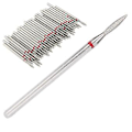 Miniatyrbilde 5 av 5: 50 stk. Profesjonell Neglepoleringsslipehode Neglebor Bits Manikyrverktøy Tilbehør F‑1,8 mm / 0,1 tommer