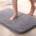 Miniatyrbillede 1 af 5: Ekstra tyk skridsikker absorberende bademåtte badeværelse brusebad gulvmåtte chenille maskinvaskbar (grå, 60x90cm)