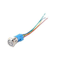 Miniatyrbillede 1 af 5: 5 stk. Metal Trykknap Switch 12v 19mm Ring Lampe Strømsymbol Vandtæt LED Lys Selvlås Reset med Konnektor