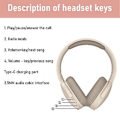 Pikkukuva 1 / 5: Bluetooth-kuulokkeet, korvan peittävät, kevyet, langattomat, Hi-fi-stereo, kokoontaitettavat matkakäyttöön