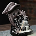 Miniatyrbillede 2 af 5: Drage Dekor Vandfald Røgelseskegleholder Røgelseskar Encensoir Palnik Røgelse Meditation Backflow Ince