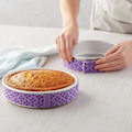 Pikkukuva 3 / 5: 4-osainen Bake Even Strip, kakkuvuoan kostutusliuskat, erittäin imukykyinen paksu puuvilla, kakkuliuskat leivontaan, kakkuvuoan liuskat