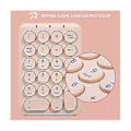 Miniatyrbilde 5 av 5: Trådløst numerisk tastatur Bluetooth Num Pad Runde tastehetter Numpad 22 taster Oppladbart numerisk tastatur