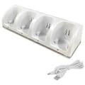 Miniatyrbilde 1 av 5: 4 Porter Smart Lader Passer for WII, for WII U Spillkonsoll Svart Hvit Ch