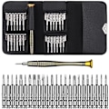Miniatyrbillede 1 af 5: 25 i 1 Mini Precision Skruetrækkersæt Reparationsværktøj Velegnet til Iphone, Bærbare computere, Ure, Smykker, Legetøj, Briller og Andre Skruetrækkersæt,