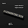 Miniatyrbild 5 av 5: 20 Set Prisdisplay Fyrkantig Justerbar Prislapp för Prisdisplay Diskbänk Nummer Bokstav Dollar Pris Block Kit M