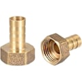 Miniatyrbillede 1 af 3: Messing Slangeforskruning, 12mm Barb G1/2 Hun Gevind Rør Adapter, 2 stk