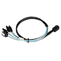 Miniatyrbilde 1 av 5: 12GBPS Mini SAS HD SFF 8643 til 4 SATA 3.0 Kabel PVC Dobbel Kanal 7P Server Harddisk Array Data Linje 1m / 3.3ft