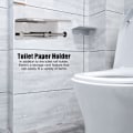 Pikkukuva 5 / 5: Kylpyhuoneen ja WC:n WC- ja kylpyhuoneen tarvikkeet WC-paperiteline (2452)，Kaksisuuntainen seinään kiinnitettävä WC-paperiteline, 304 ruostumatonta terästä